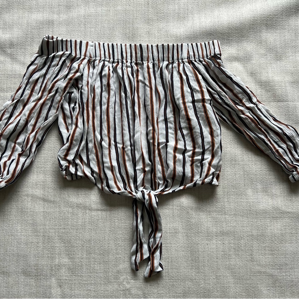 Striped Off-Shoulder Blouse